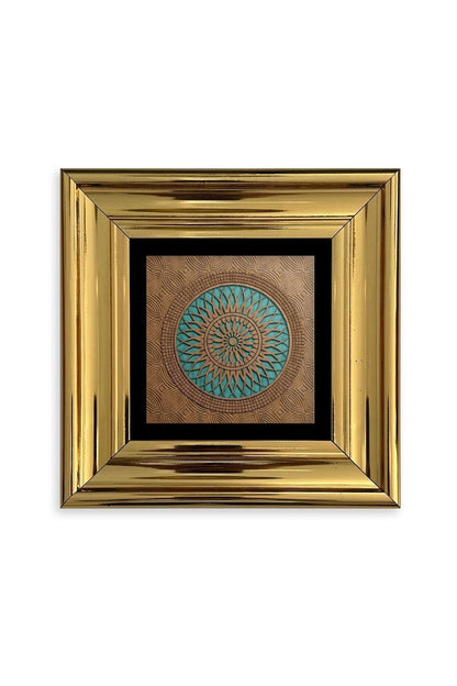 Motif Çerçeveli Taş Tablo 20 cm