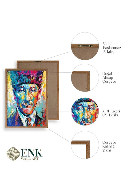 Atatürk Ahşap Çerçeveli Tablo 50 x 70
