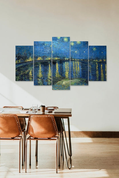 Vincent Van Gogh 5 Parçalı Mdf Tablo 60 x 100