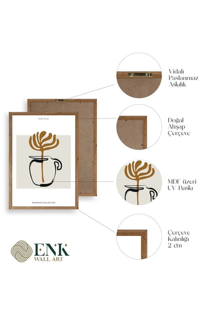 Kahve Ahşap Çerçeveli Tablo 50 x 70