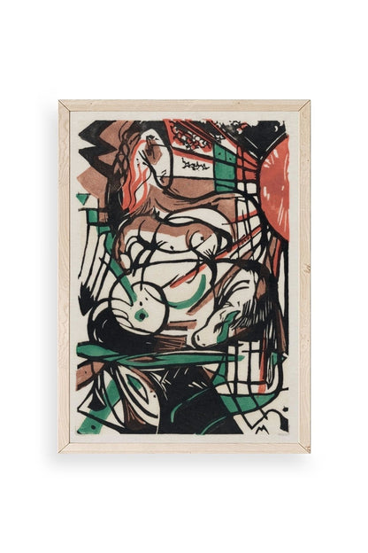 Franz Marc Ahşap Çerçeveli Tablo 17 x 23