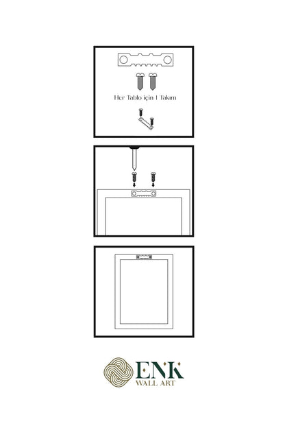 Kurbağa Ahşap Çerçeveli Tablo 17 x 23