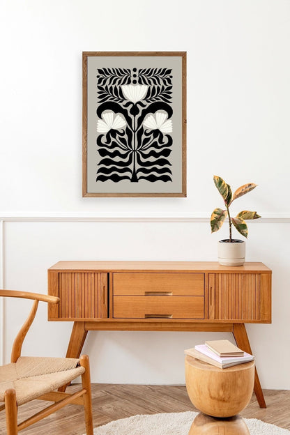 Çiçek Ahşap Çerçeveli Tablo 17 x 23