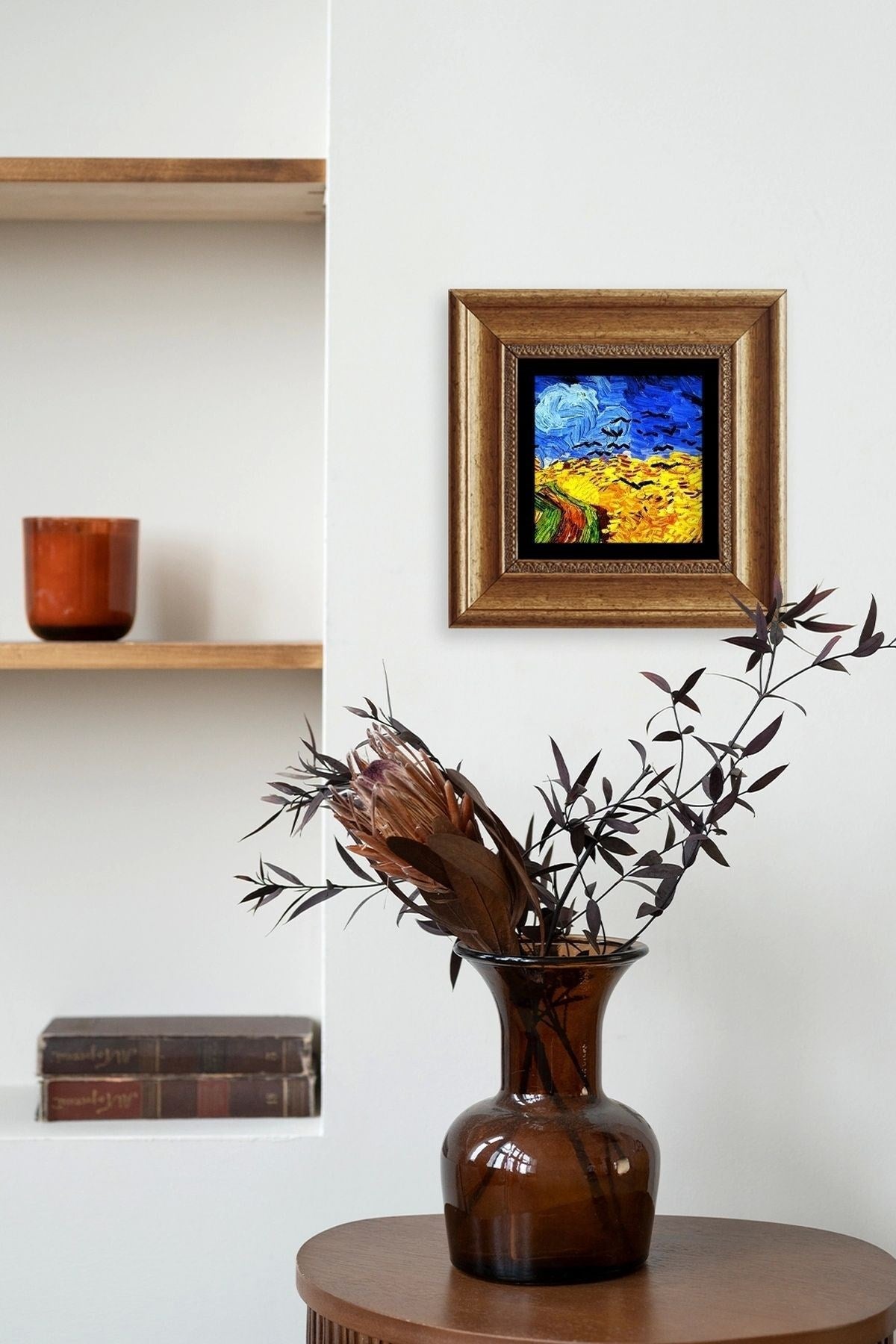 Van Gogh Çerçeveli Taş Tablo 20 cm