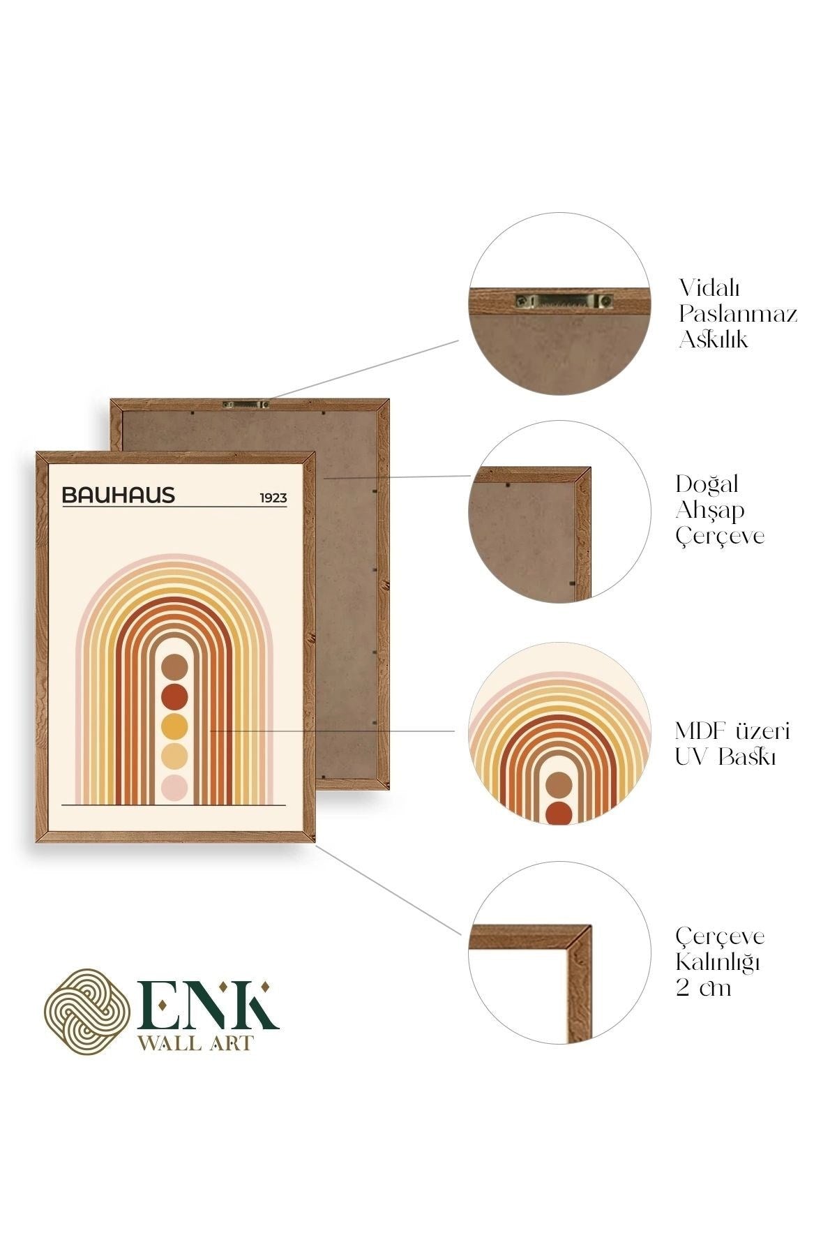 Bauhaus Ahşap Çerçeveli Tablo 50 x 70