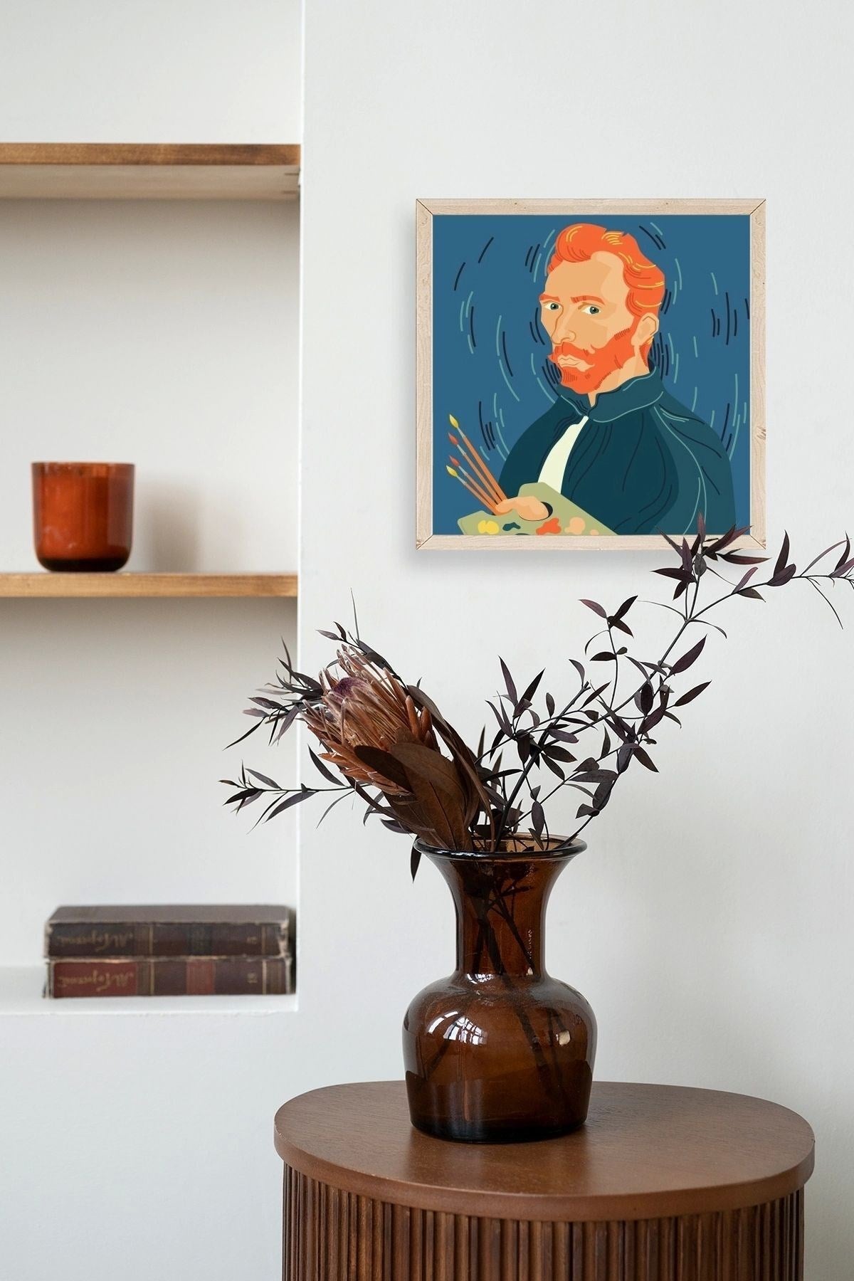 Van Gogh Ahşap Çerçeveli Tablo 23 x 23