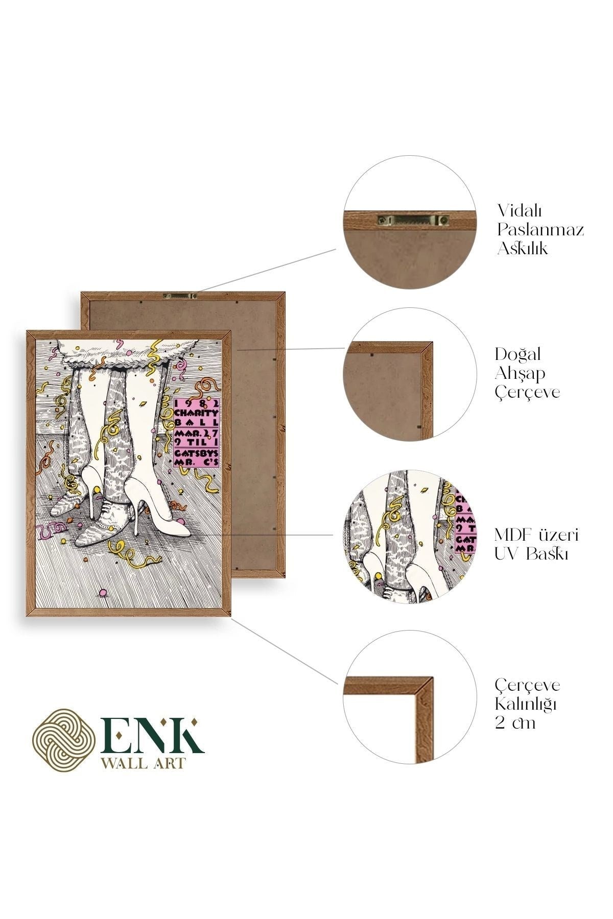 Gastby's Ahşap Çerçeveli Tablo 17 x 23