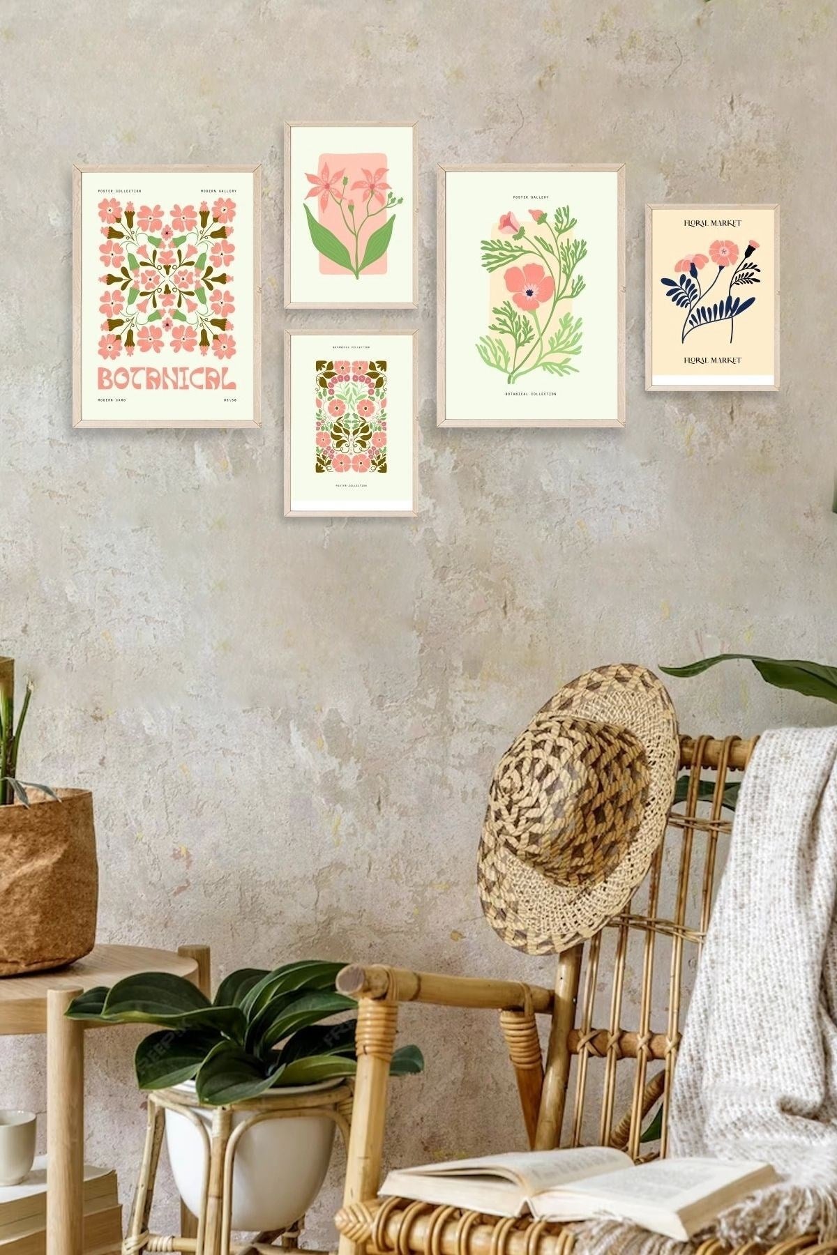 Flower Market 5'li Tablo 30 x 40