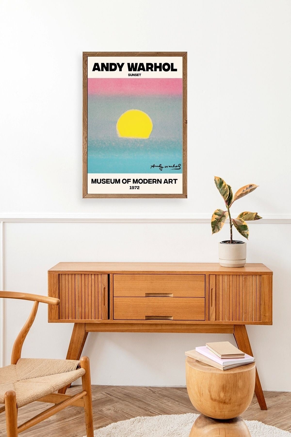 Andy Warhol Ahşap Çerçeveli Tablo 17 x 23