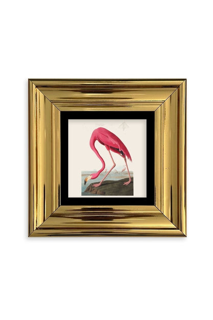 Flamingo Çerçeveli Taş Tablo 20 cm
