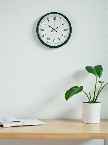 Zentime 36 Cm Yeşil Dekoratif Duvar Saati