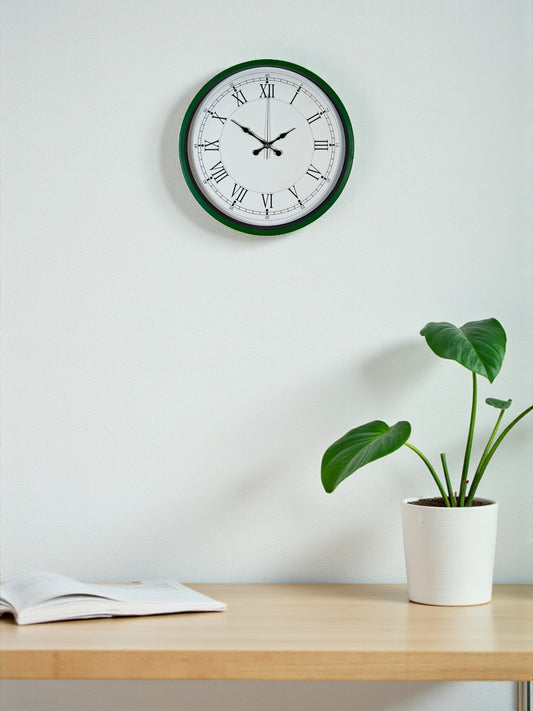 Zentime 36 Cm Yeşil Dekoratif Duvar Saati