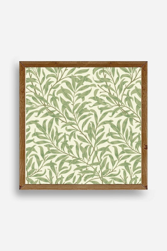 Yapraklar Ahşap Çerçeveli Tablo 23 x 23