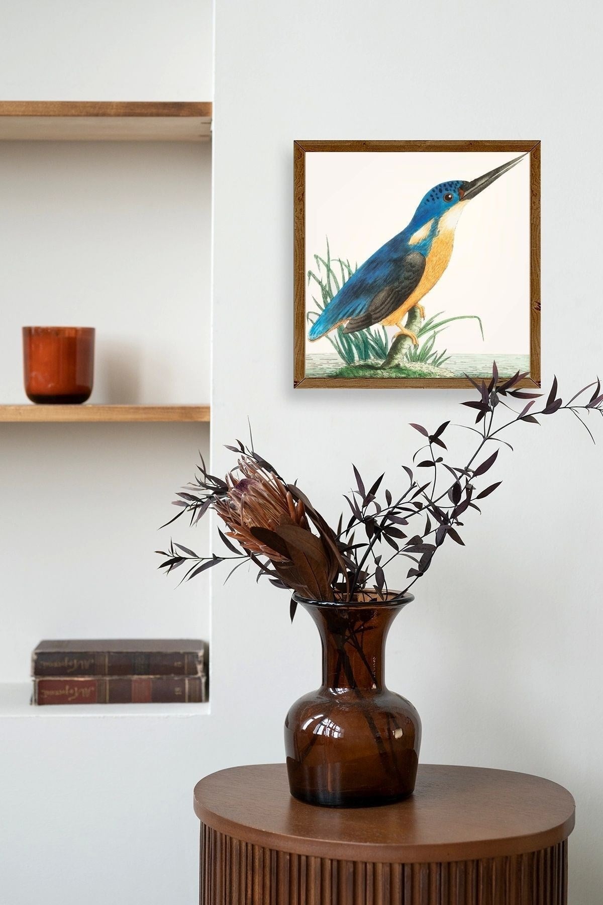 Kuş Ahşap Çerçeveli Tablo 50 x 50