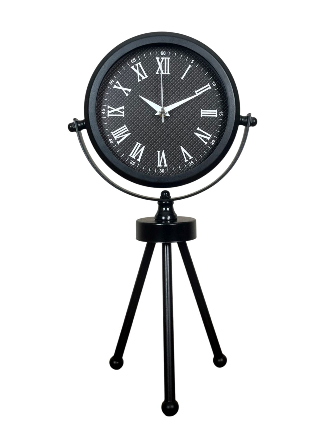 Zentime Siyah Zarif Üç Ayaklı Masa Saati