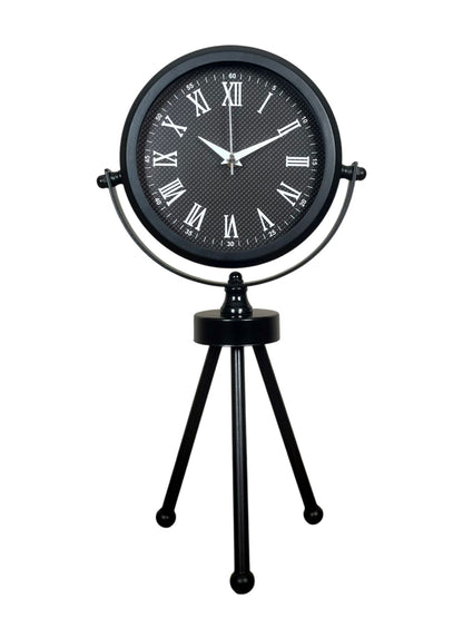 Zentime Siyah Zarif Üç Ayaklı Masa Saati
