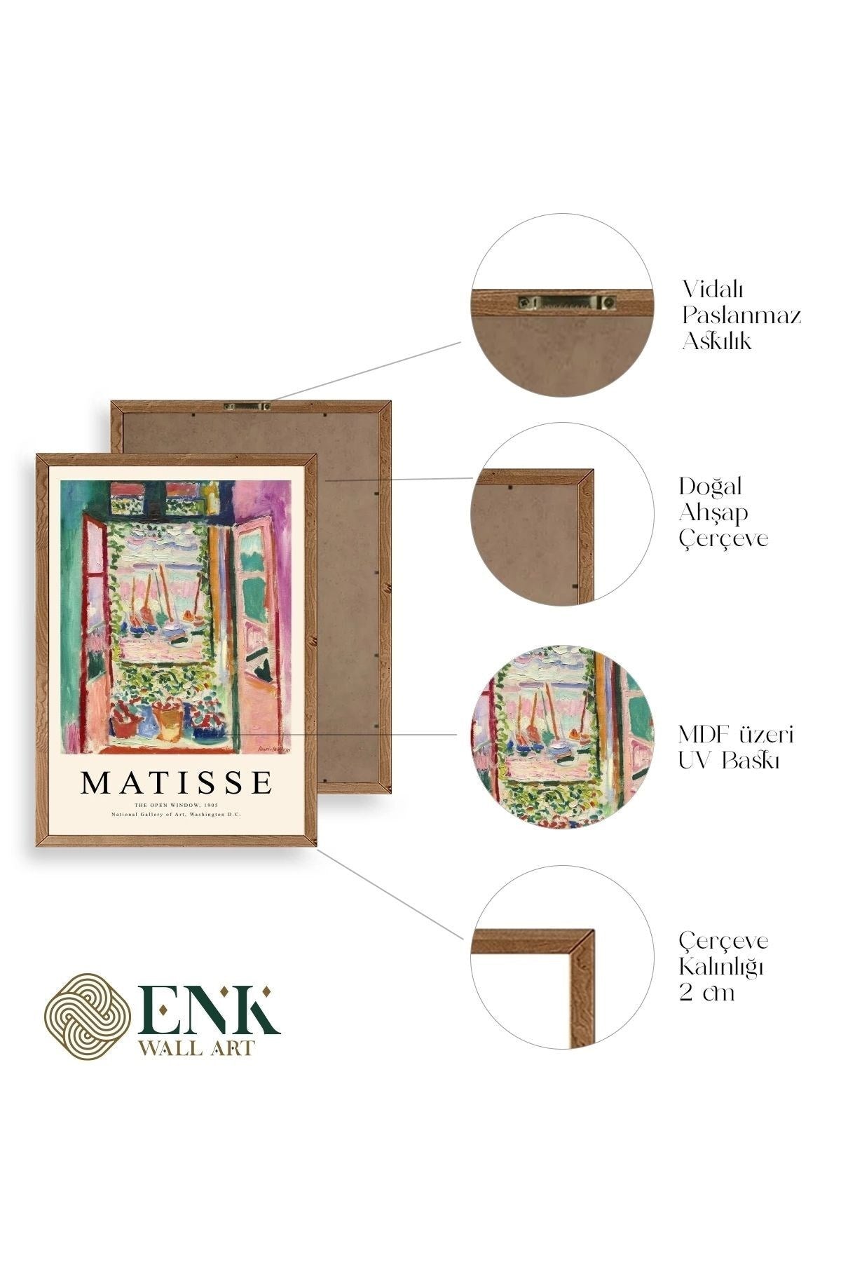 Matisse Ahşap Çerçeveli Tablo 17 x 23