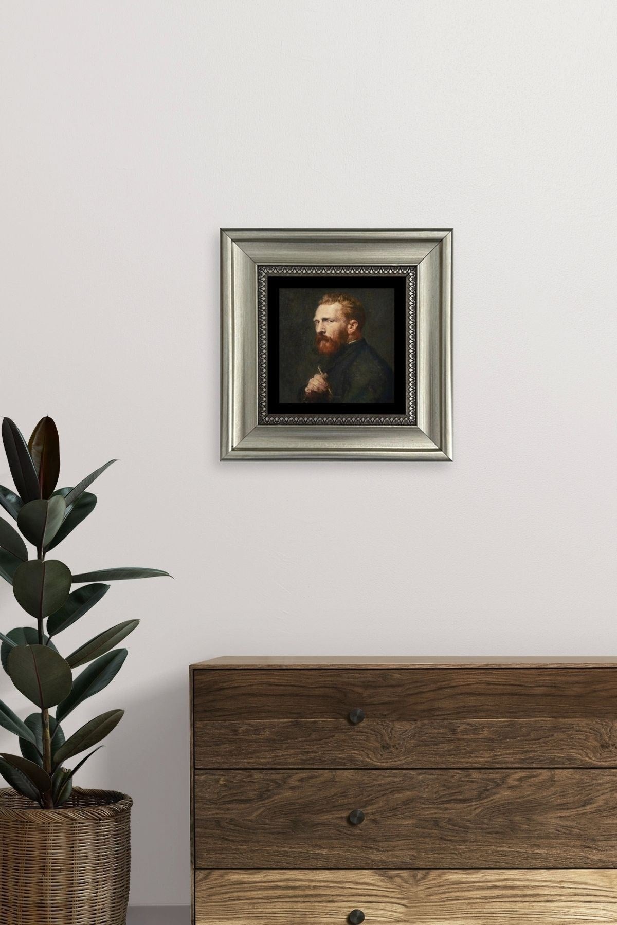 Van Gogh Çerçeveli Taş Tablo 20 cm