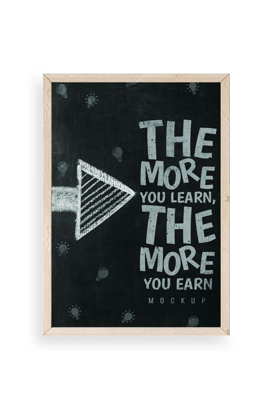 Motto Ahşap Çerçeveli Tablo 17 x 23