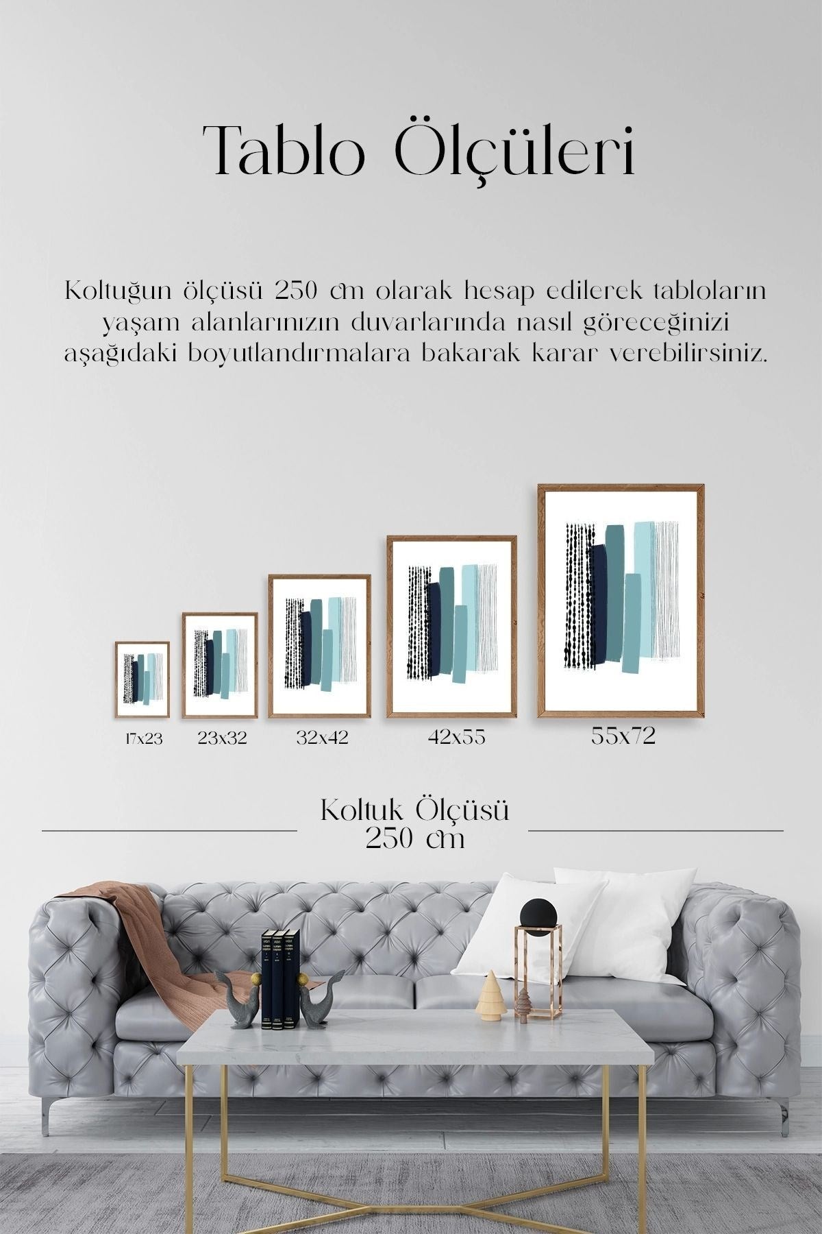 Modern Ahşap Çerçeveli Tablo 50 x 70