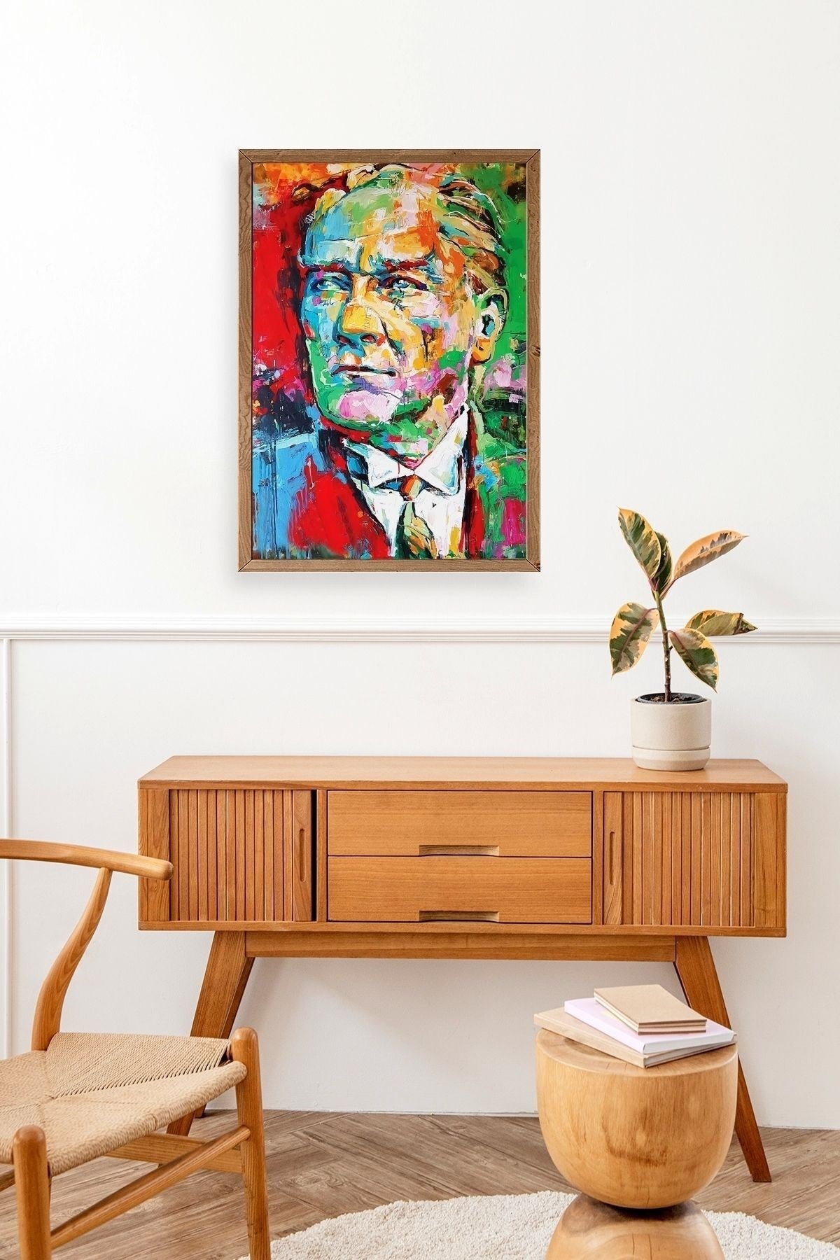 Atatürk Ahşap Çerçeveli Tablo 30 x 42