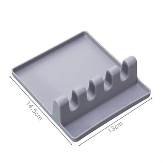 BUFFER® Tencere Kapak Tutuculu Kaşıklıklı Tencere Kapak Standı Pratik Kaşık Kepçe Altlık Düzenleyici