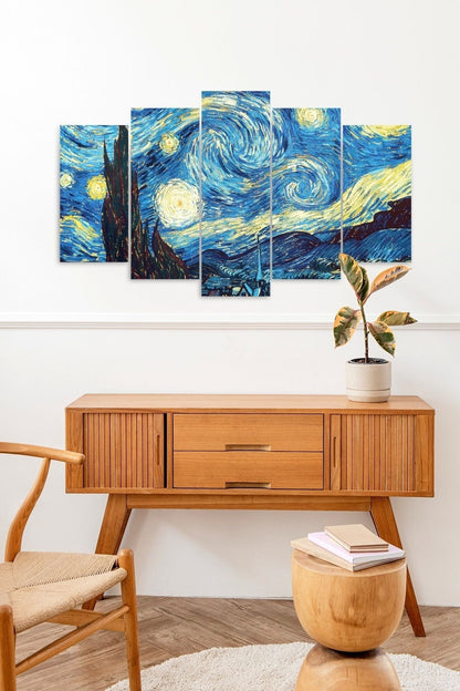 Manzara Gökyüzü 5 Parçalı Mdf Tablo 60 x 100