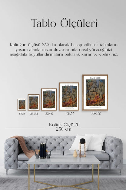 Paul Klee Ahşap Çerçeveli Tablo 30 x 42