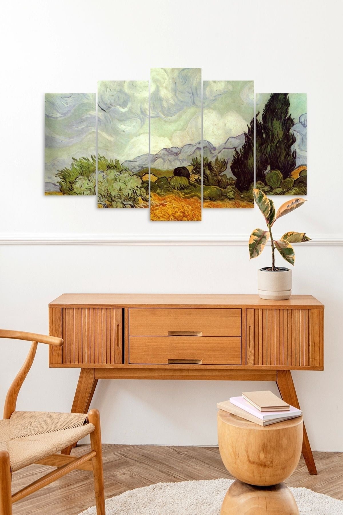 Manzara Doğa 5 Parçalı Mdf Tablo 60 x 100