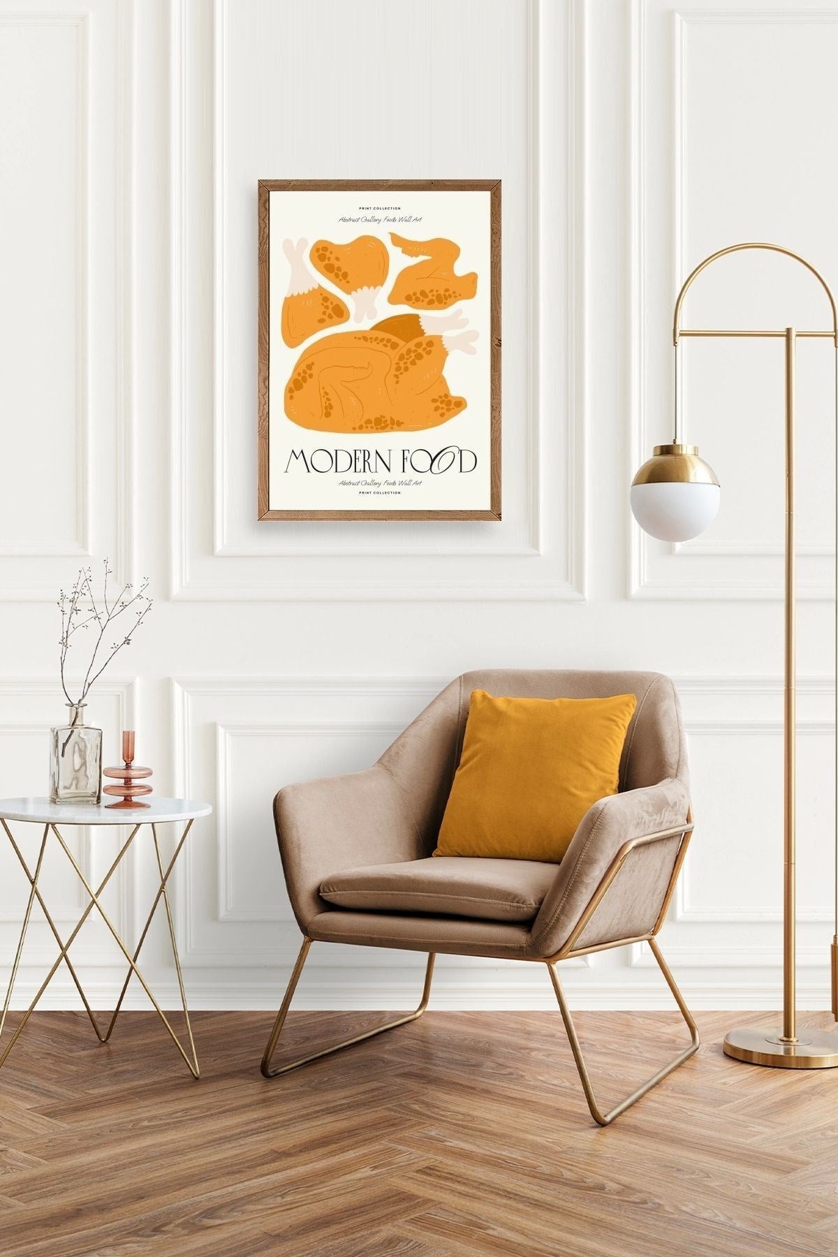 Tavuk Ahşap Çerçeveli Tablo 30 x 42