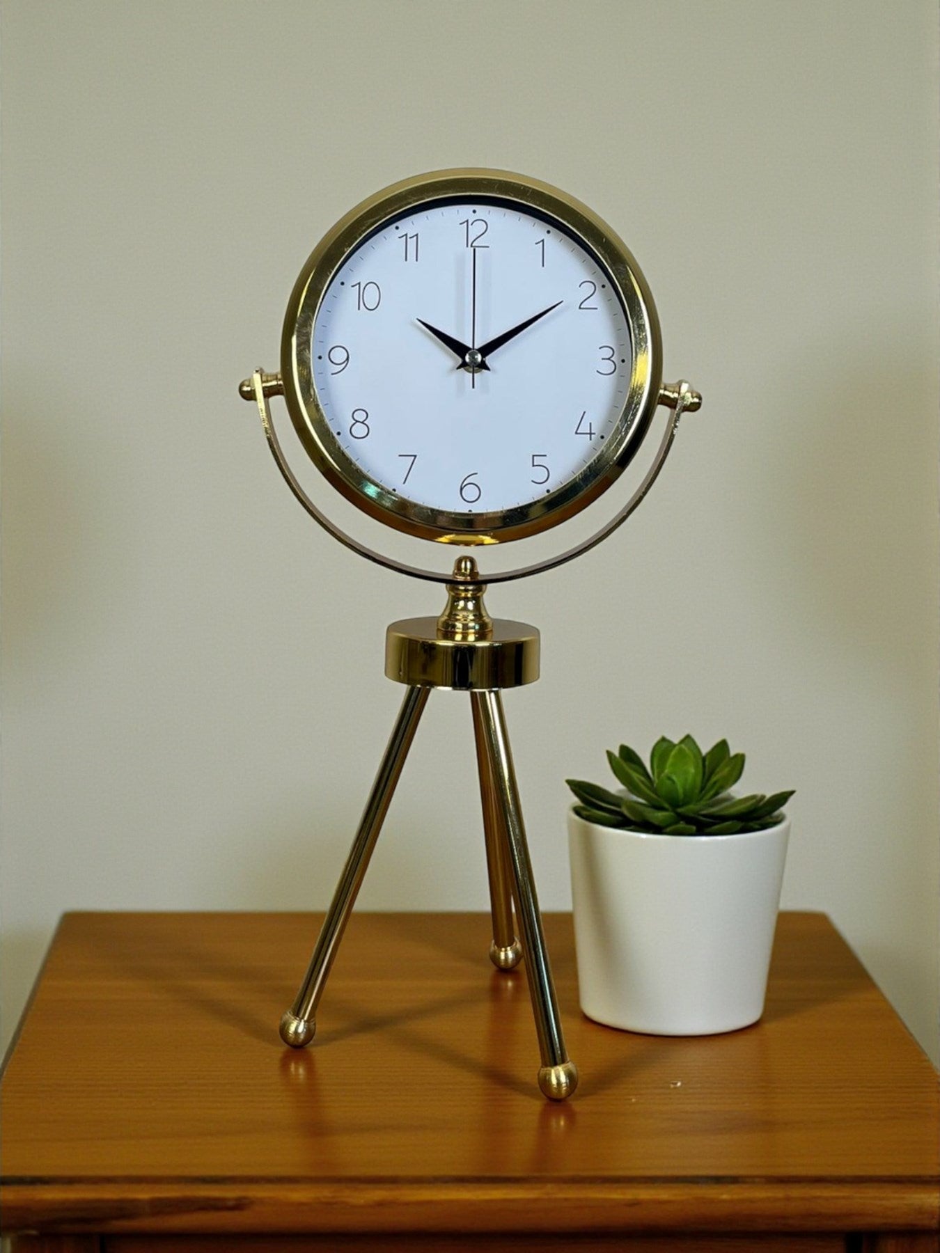 Zentime Gold Lüks Üç Ayaklı Masa Saati