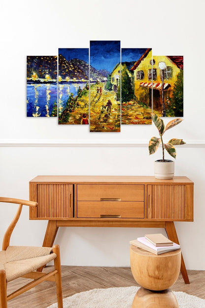 Deniz Manzara 5 Parçalı Mdf Tablo 60 x 100