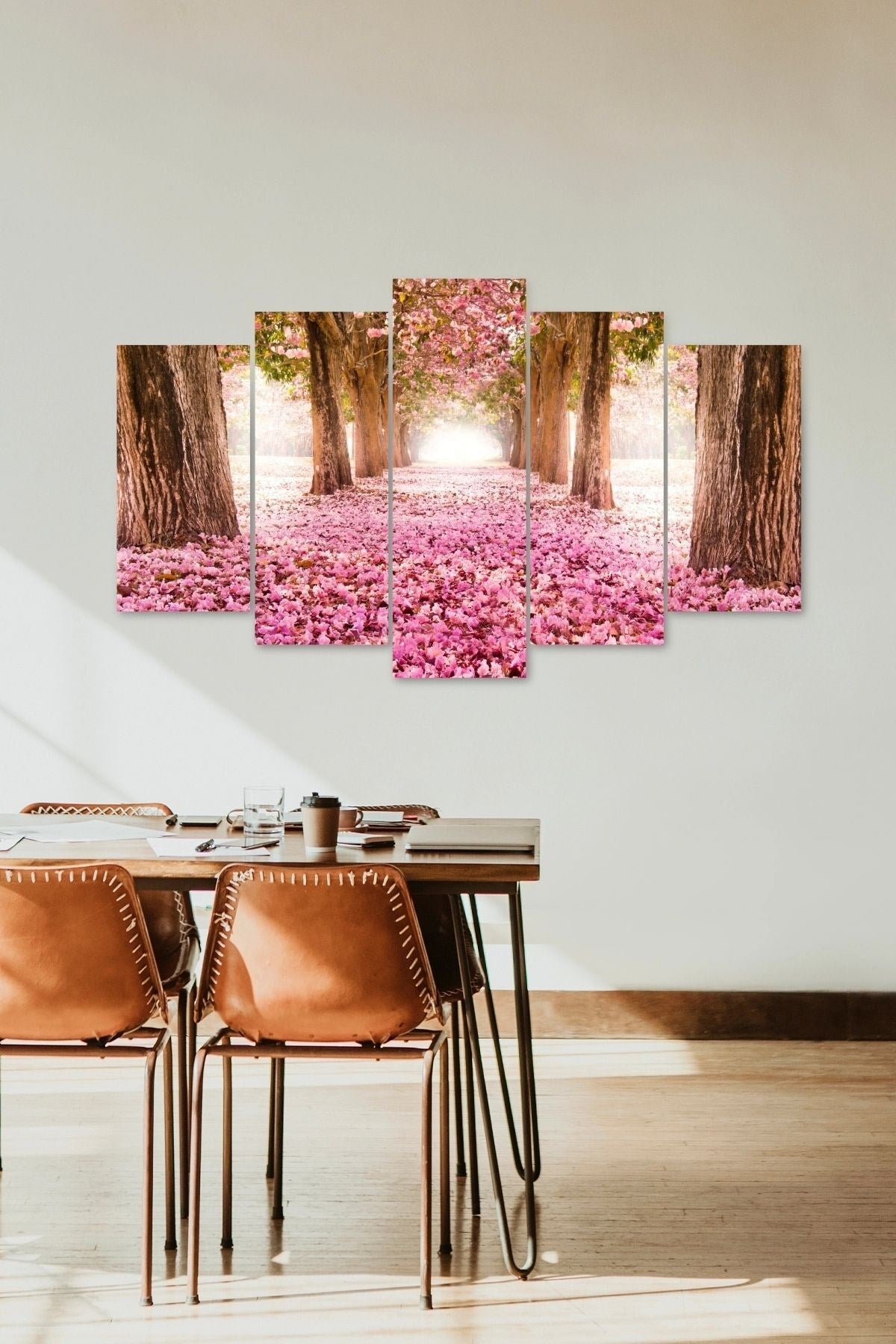 Çiçekler 5 Parçalı Mdf Tablo 60 x 100