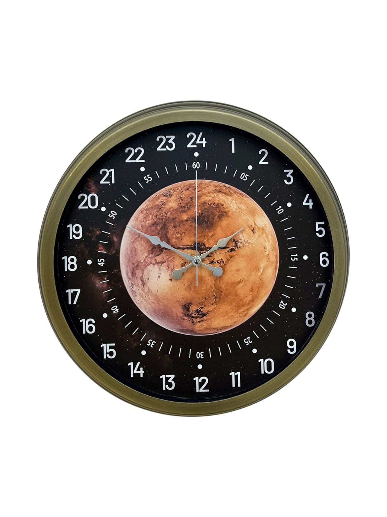 Zentime 40 Cm Eskitme Metal 24 Saat Göstergeli Özel Tasarım Duvar Saati