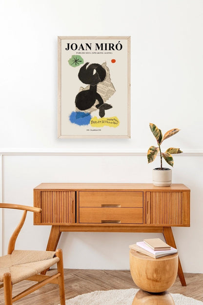 Joan Miro Ahşap Çerçeveli Tablo 50 x 70