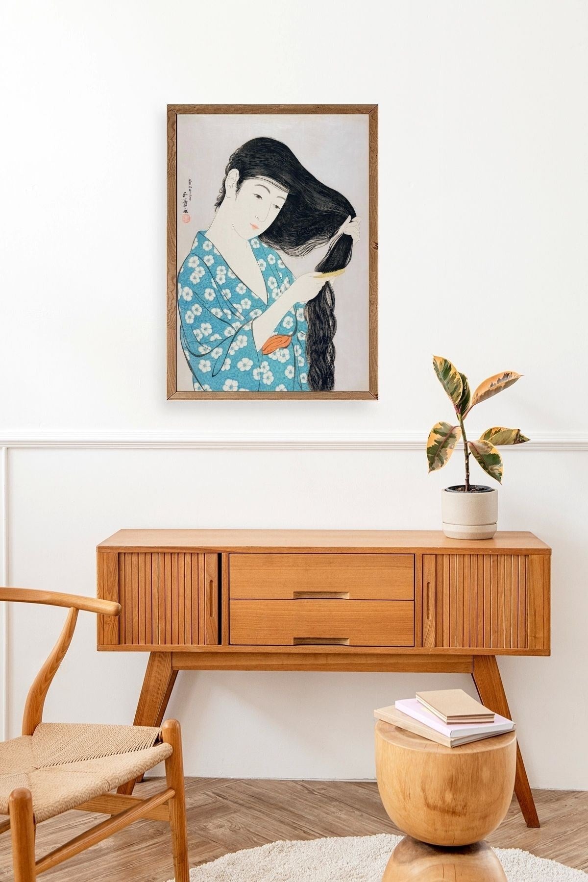 Hashiguchi Goyo Ahşap Çerçeveli Tablo 23 x 30