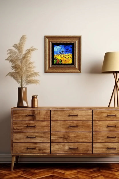 Van Gogh Çerçeveli Taş Tablo 20 cm