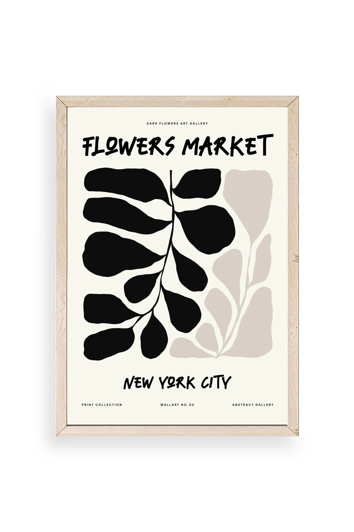 Yaprak Ahşap Çerçeveli Tablo 23 x 30