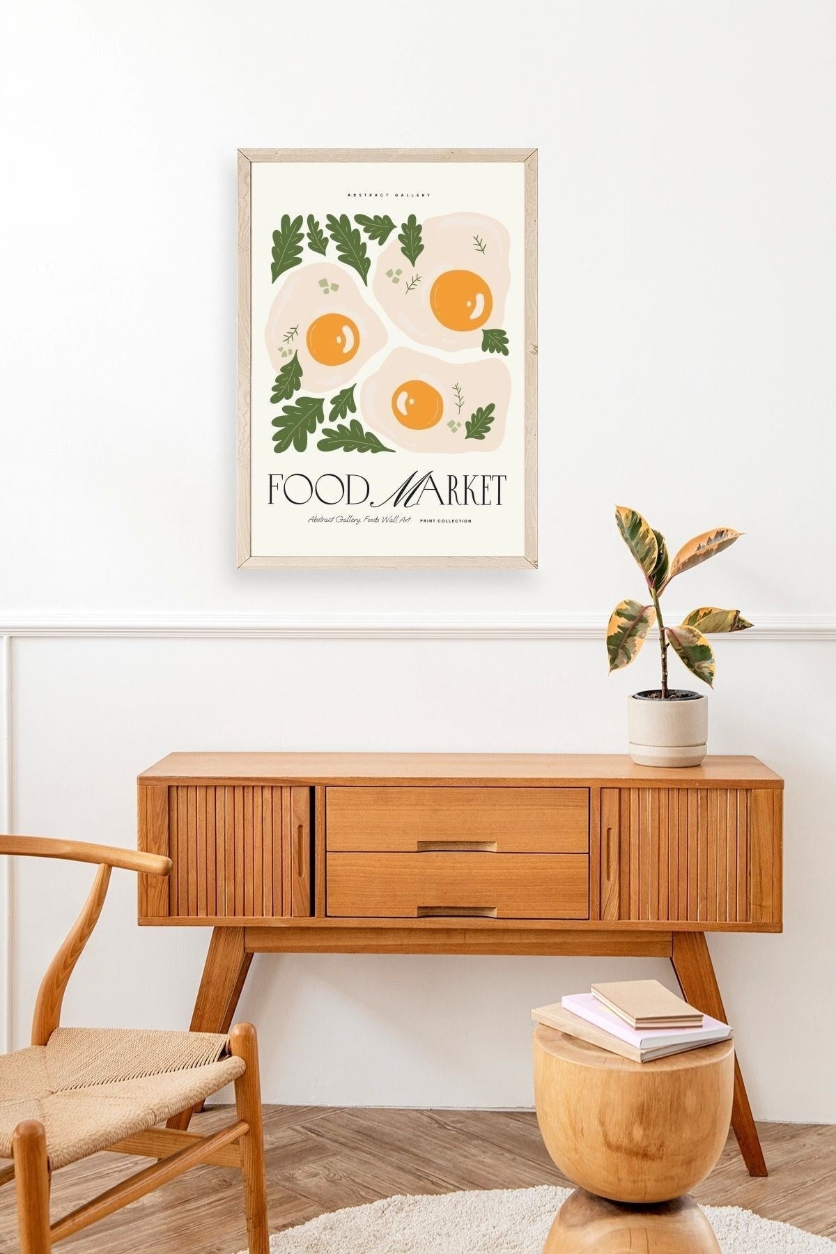 Yumurta Ahşap Çerçeveli Tablo 30 x 42