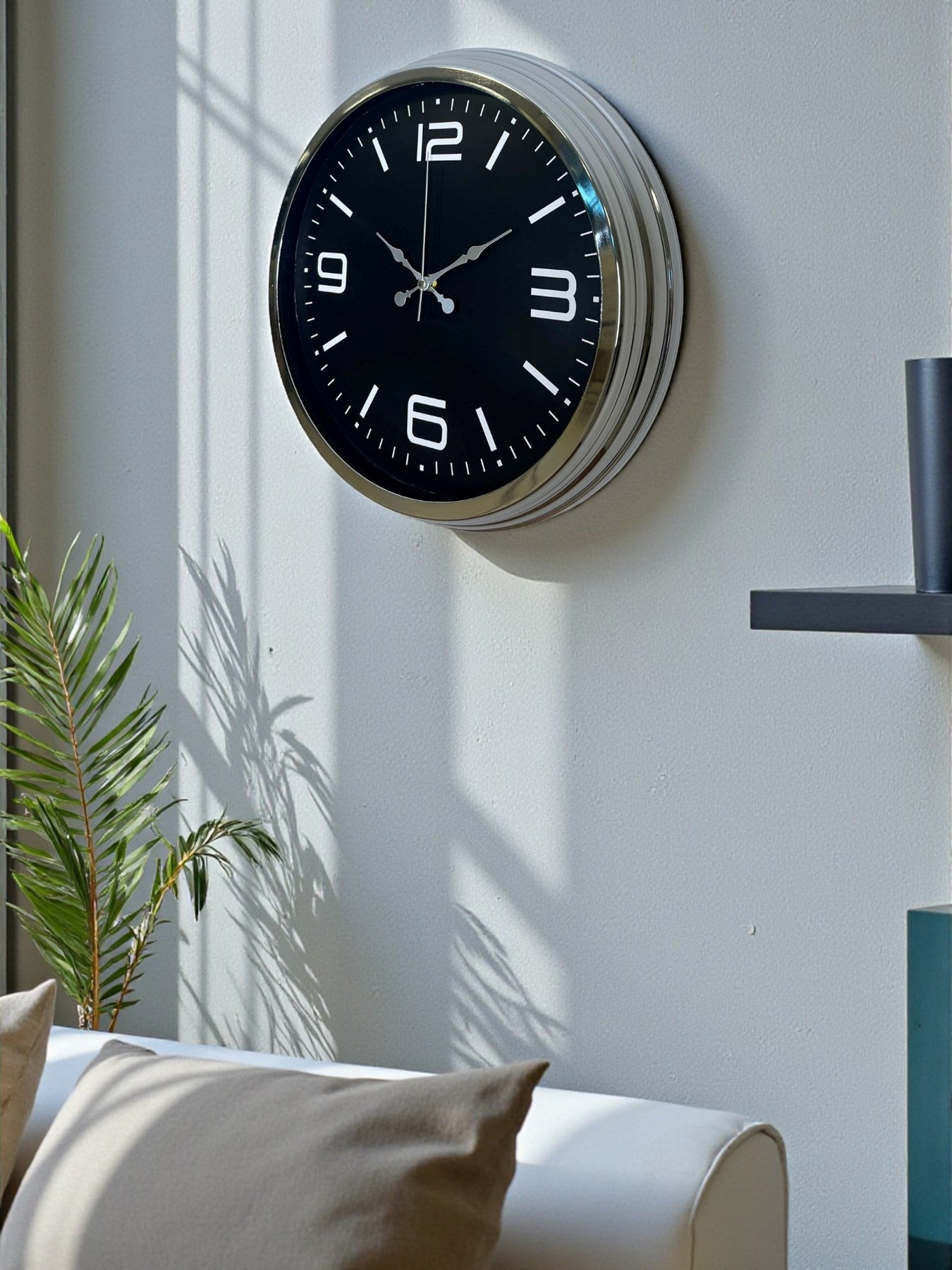 Zentime 40 Cm Krom Şık Duvar Saati