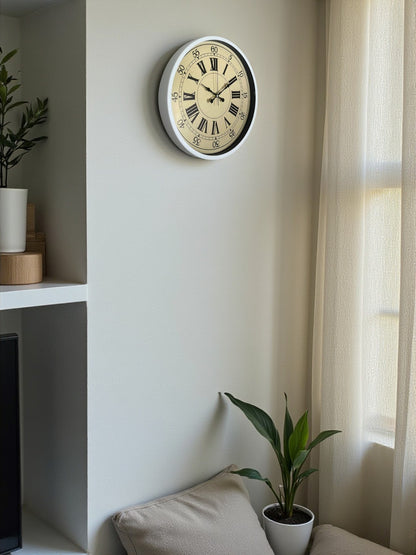 Zentime 36 Cm Beyaz Dekoratif Duvar Saati