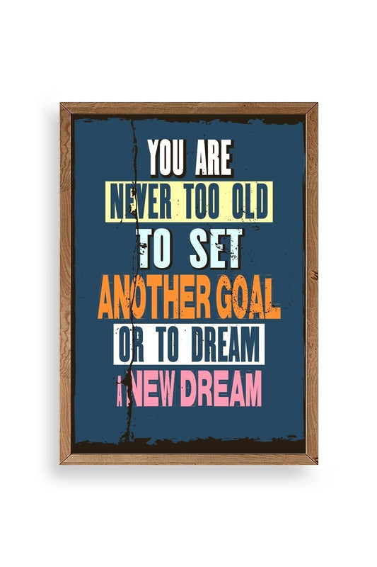 Motto Ahşap Çerçeveli Tablo 23 x 30