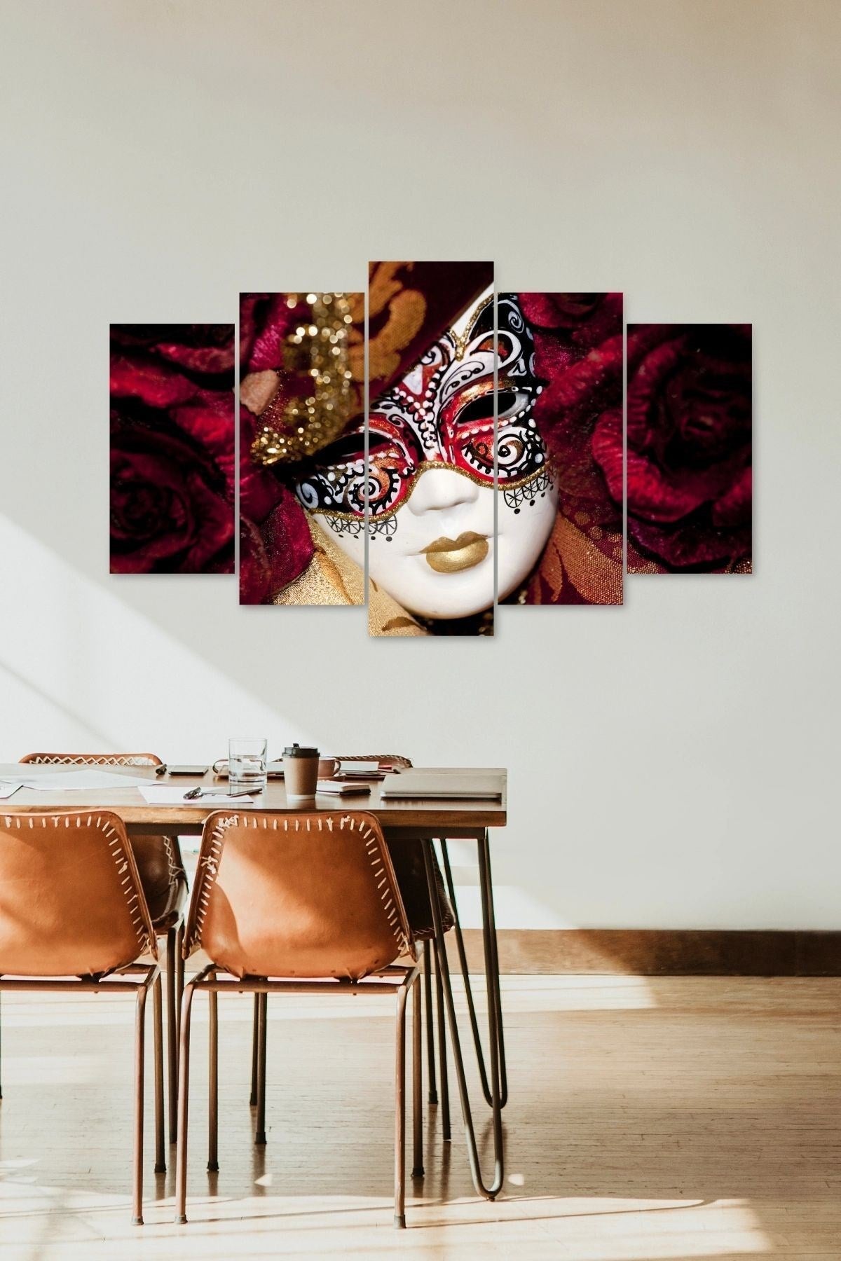 Kadın Maske 5 Parçalı Mdf Tablo 60 x 100