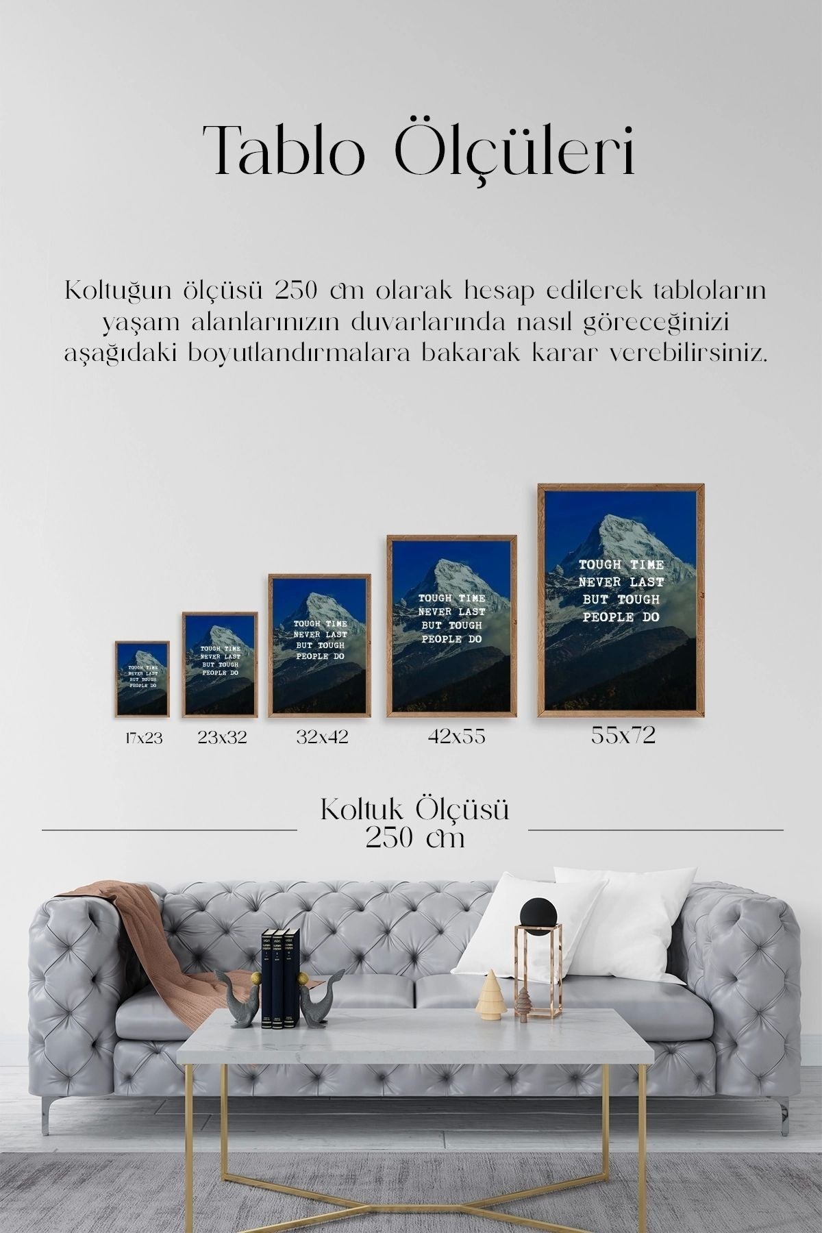 Motto Ahşap Çerçeveli Tablo 30 x 42