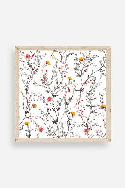 Yaprak Ahşap Çerçeveli Tablo 42 x 42