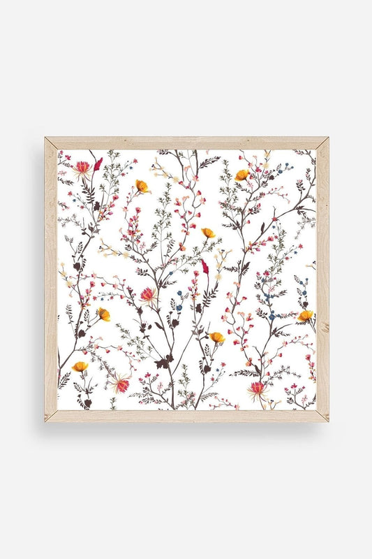 Yaprak Ahşap Çerçeveli Tablo 42 x 42