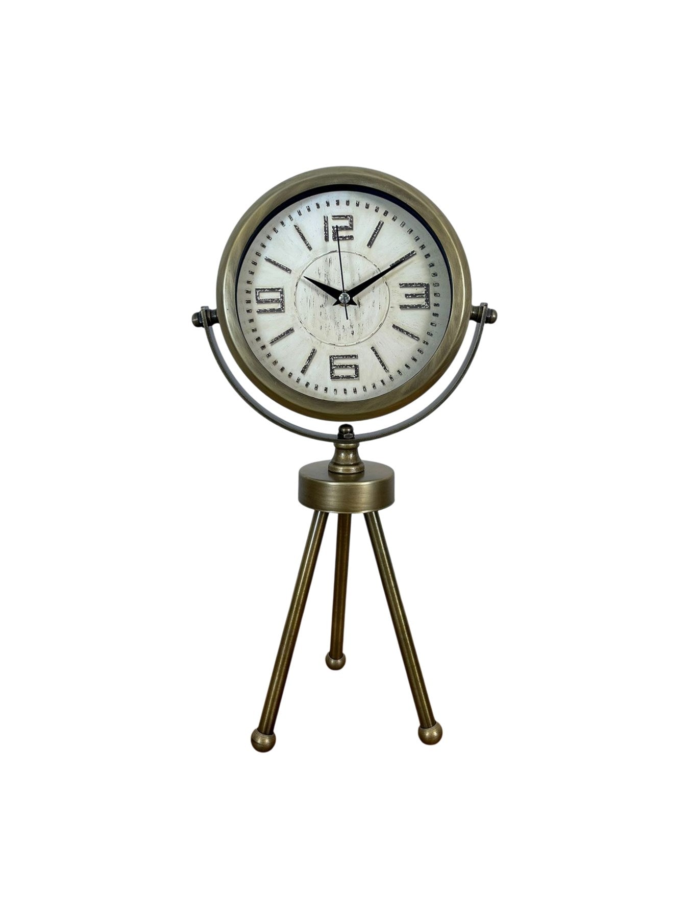 Zentime Eskitme Vintage Üç Ayaklı Masa Saati