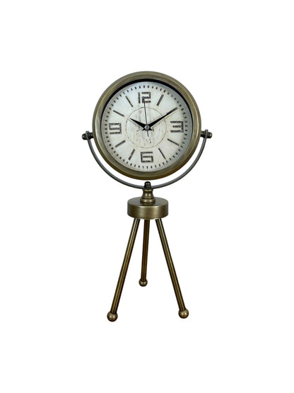 Zentime Eskitme Vintage Üç Ayaklı Masa Saati