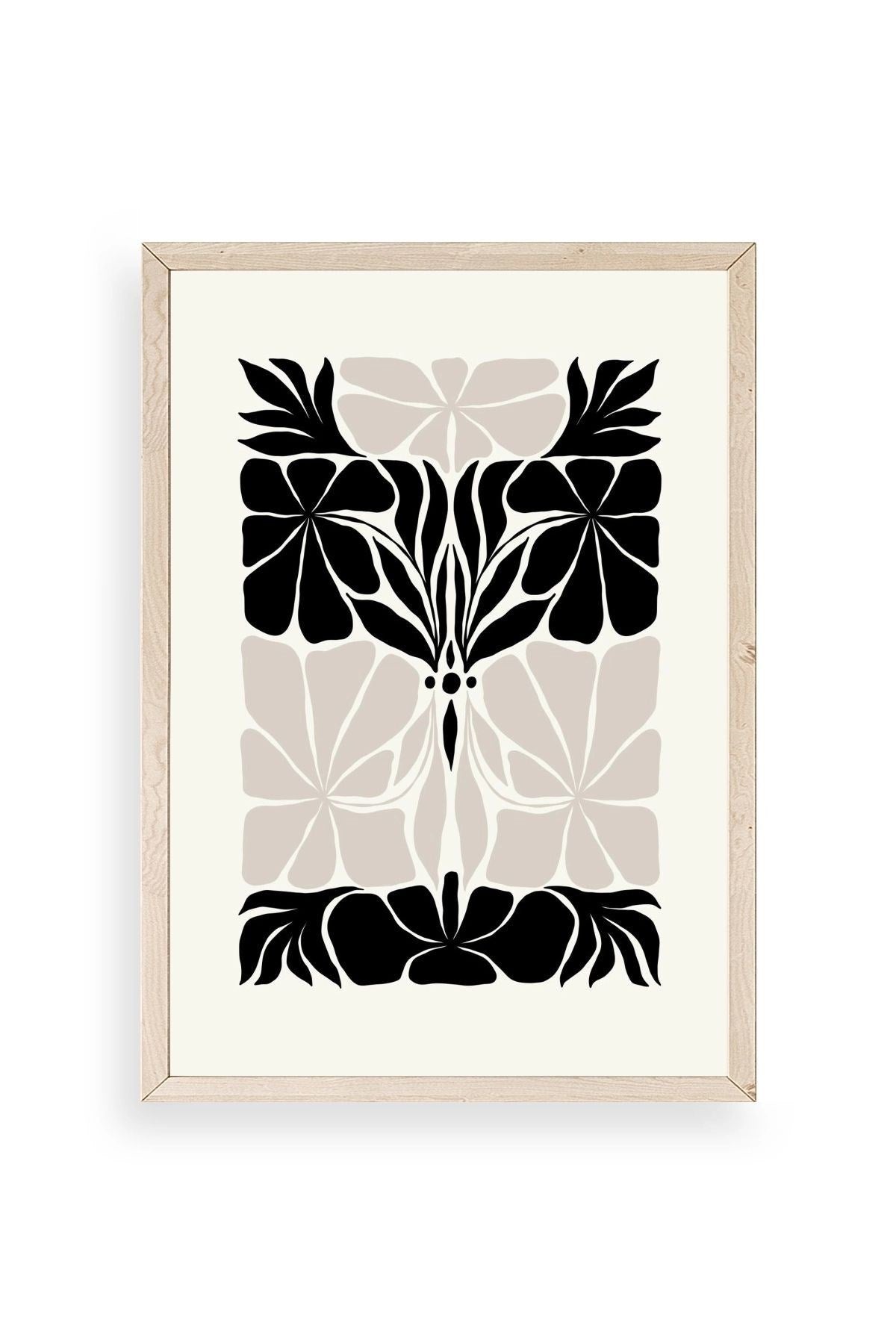 Çiçek Ahşap Çerçeveli Tablo 50 x 70