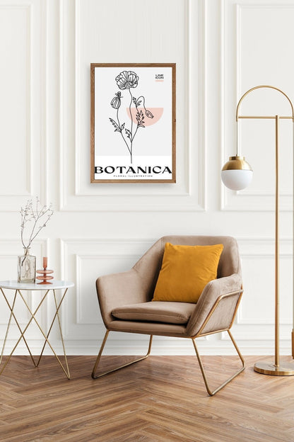 Çiçek Ahşap Çerçeveli Tablo 17 x 23